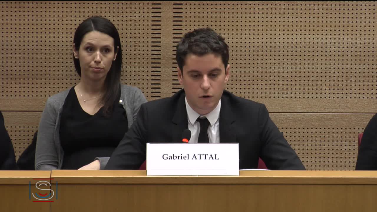 Service national universel - Audition de M. Gabriel Attal, secrétaire d'Etat