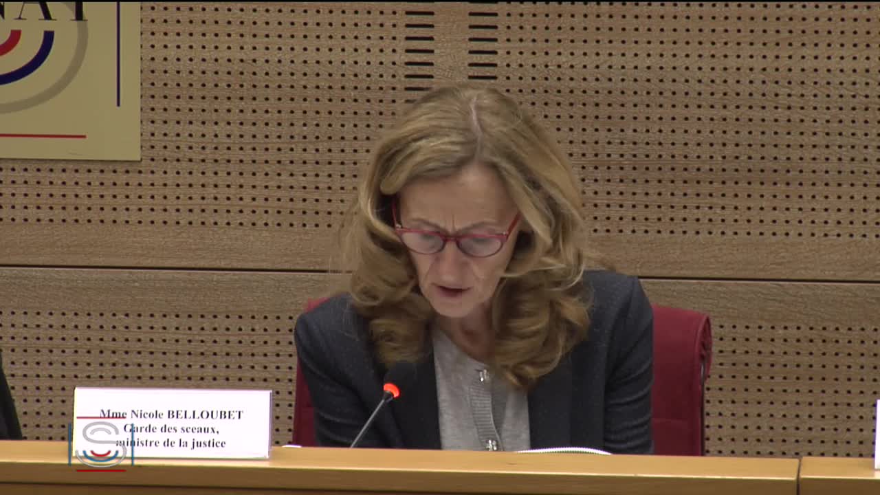 Audition de Mme Nicole Belloubet, ministre de la justice, garde des sceaux
