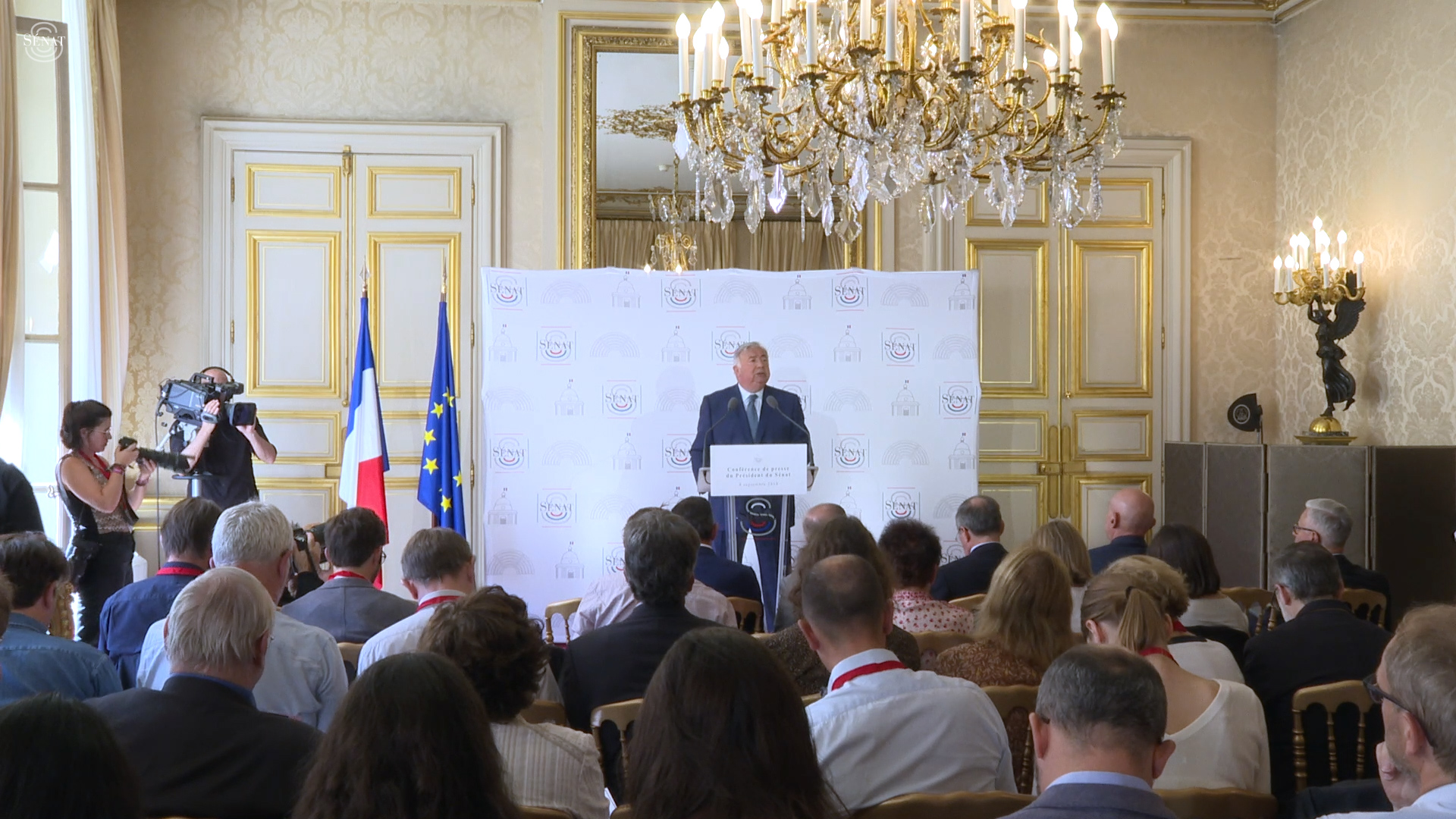 Conférence de presse de rentrée de Gérard Larcher, président du Sénat