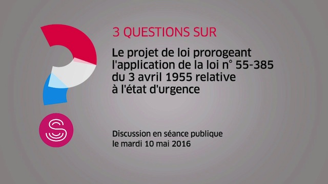 Prorogation de l'état d'urgence