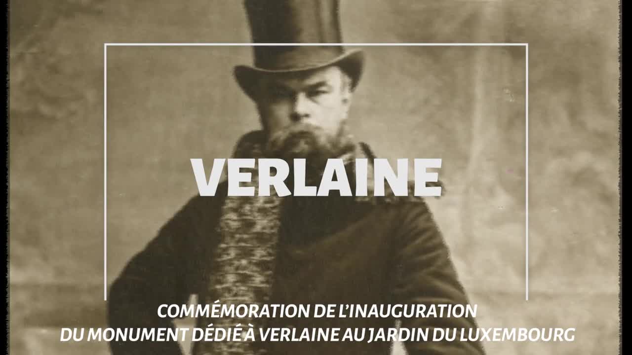 Commémoration de l'inauguration du monument dédié à Verlaine au Jardin du Luxembourg