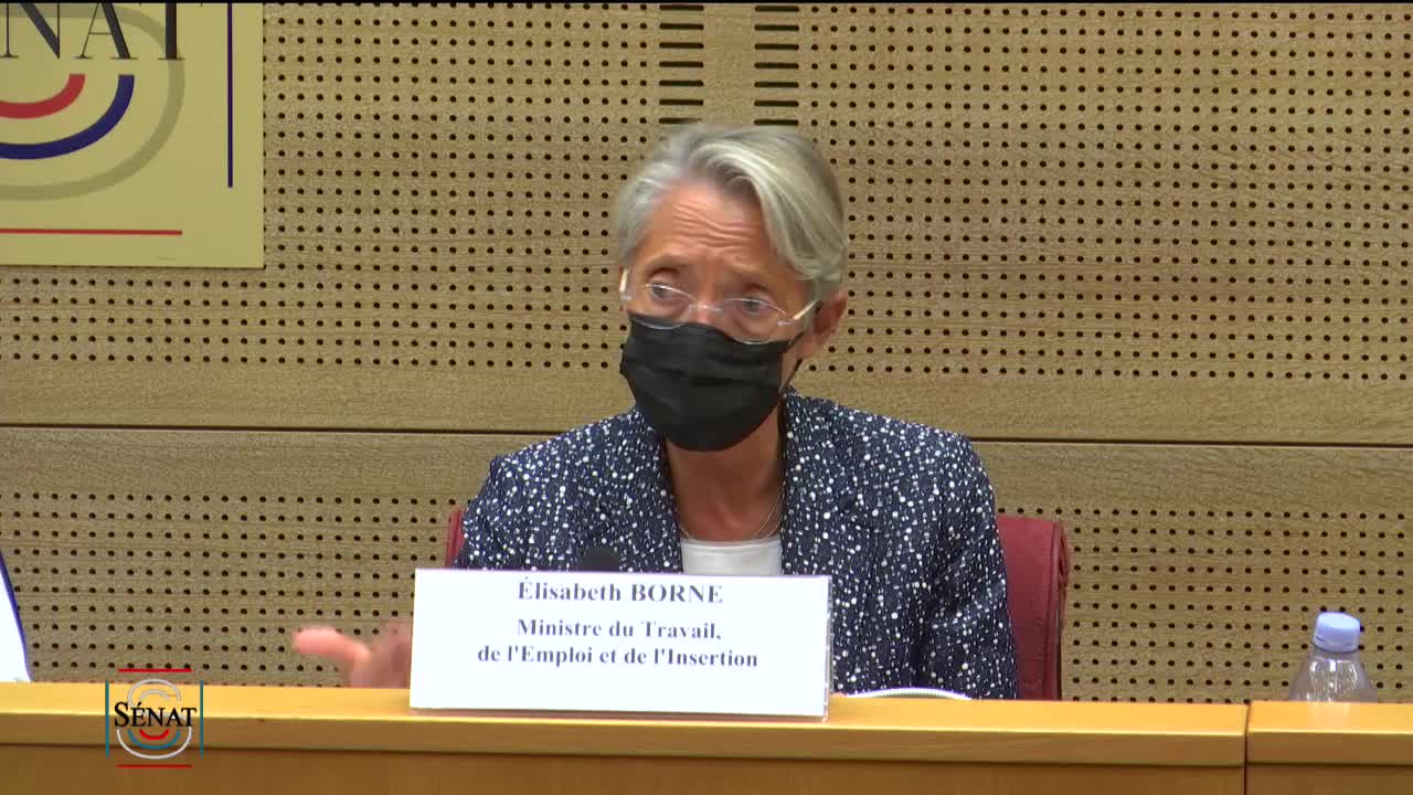 Audition de Mme Élisabeth Borne, ministre du Travail, de l'Emploi et de l'Insertion, audition conjointe avec la Mission d’information "ubérisation"