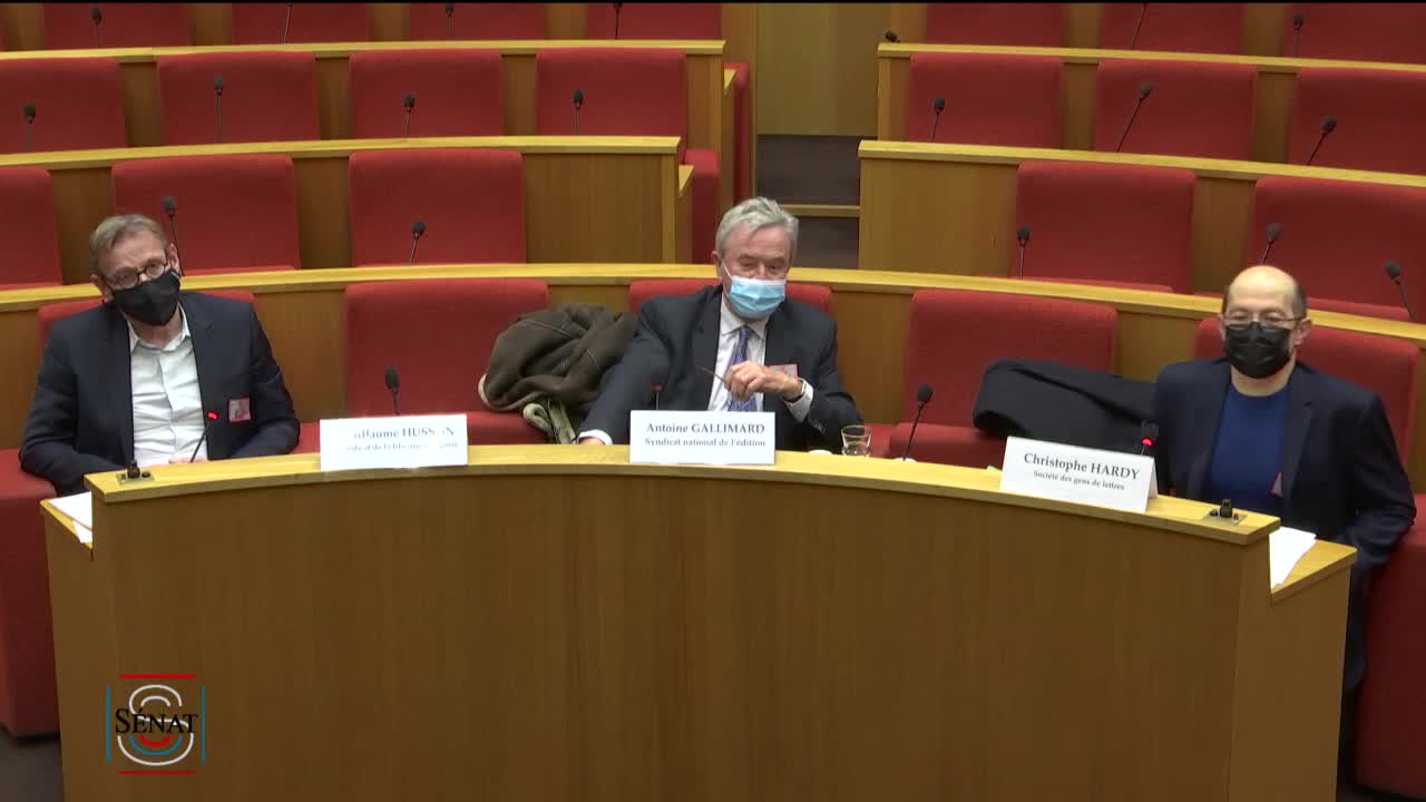 Audition commune de M. Antoine Gallimard, M. Guillaume Husson et de M. Christophe Hardy