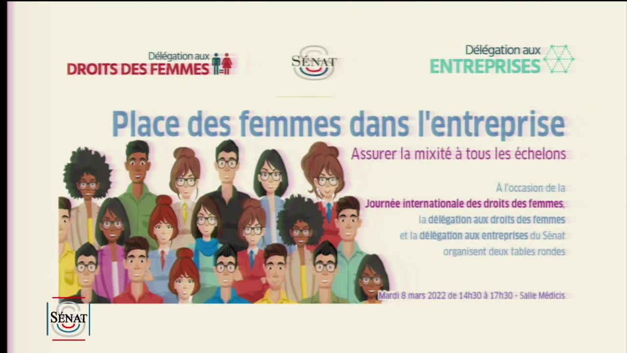 Tables rondes, en commun avec la délégation sénatoriale aux entreprises, à l'occasion de la Journée internationale des droits des femmes