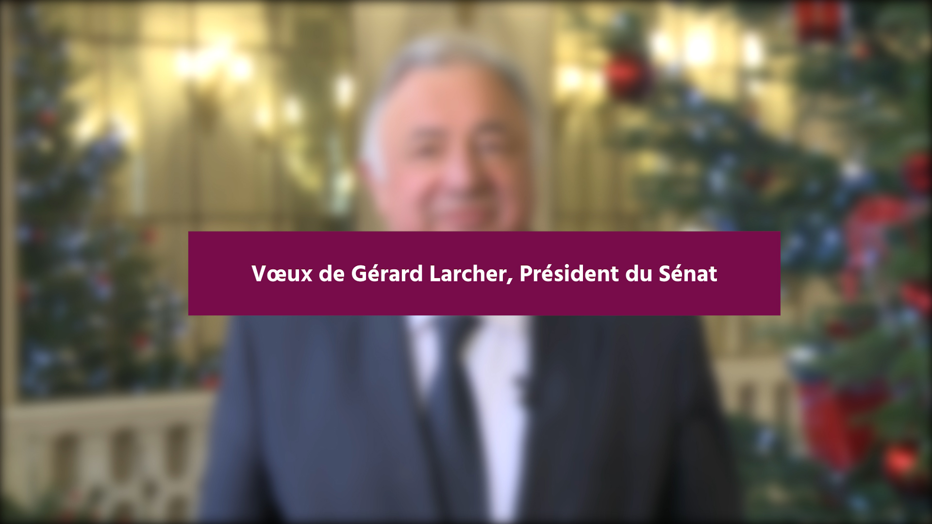 Le Président du Sénat vous présente ses vœux pour 2018
