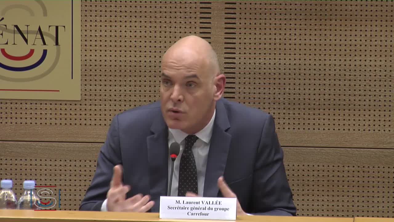 Audition de M. Laurent Vallée, secrétaire général du groupe Carrefour