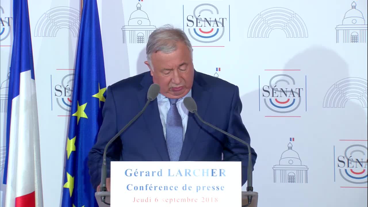 Conférence de presse de rentrée du Président du Sénat