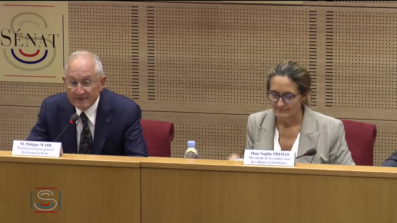 Audition de M. Wahl, PDG du Groupe La Poste