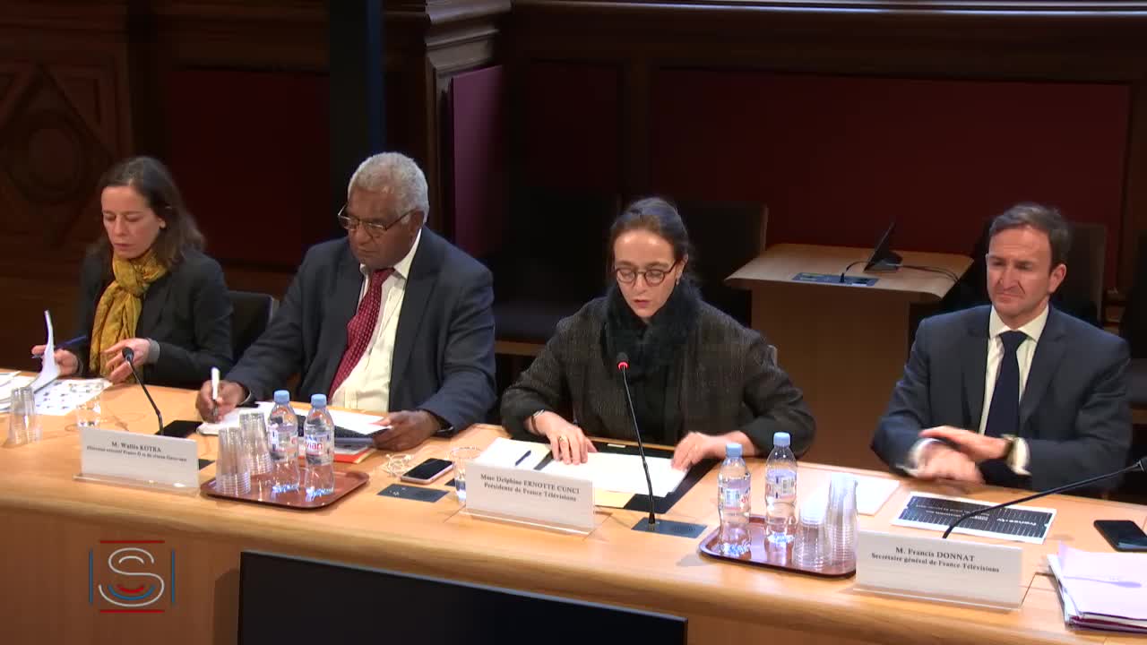 Audition de Mme Delphine Ernotte, présidente de France Télévisions, accompagnée de M. Walles Kotra, directeur exécutif chargé de l'outre-mer