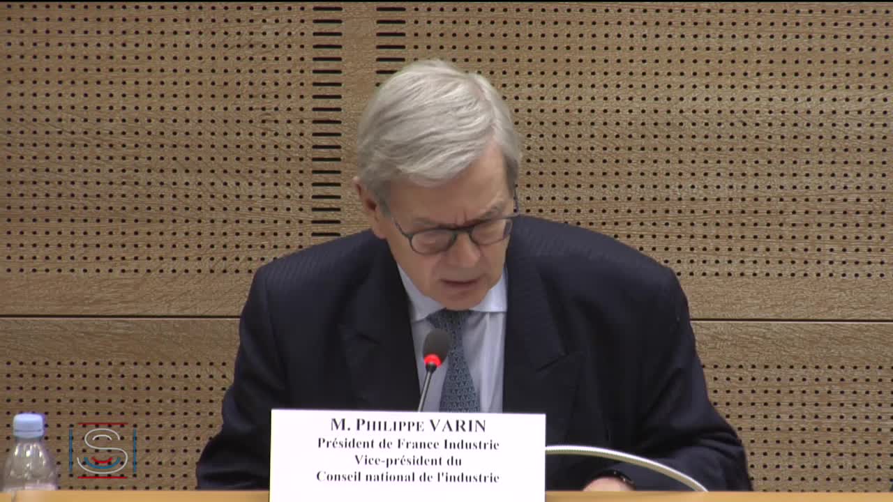 Audition de M. Philippe Varin, Président de France Industrie, Vice-président du Conseil national de l'industrie