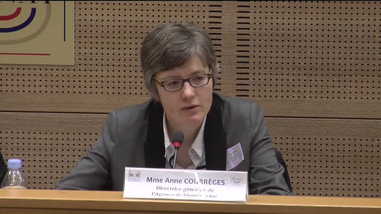 Audition de Mme Anne Courrèges, directrice générale de l'Agence de la biomédecine.